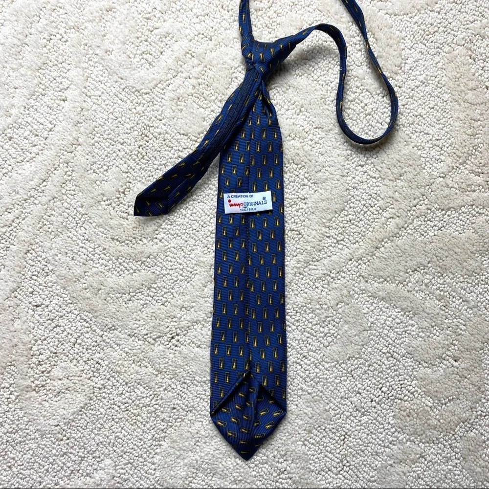 IMP ORIGINALS Zipper Tie 100% Silk